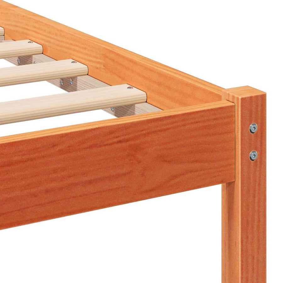 Bedframe Wasbruin 140 x 200 cm Massief grenenhout