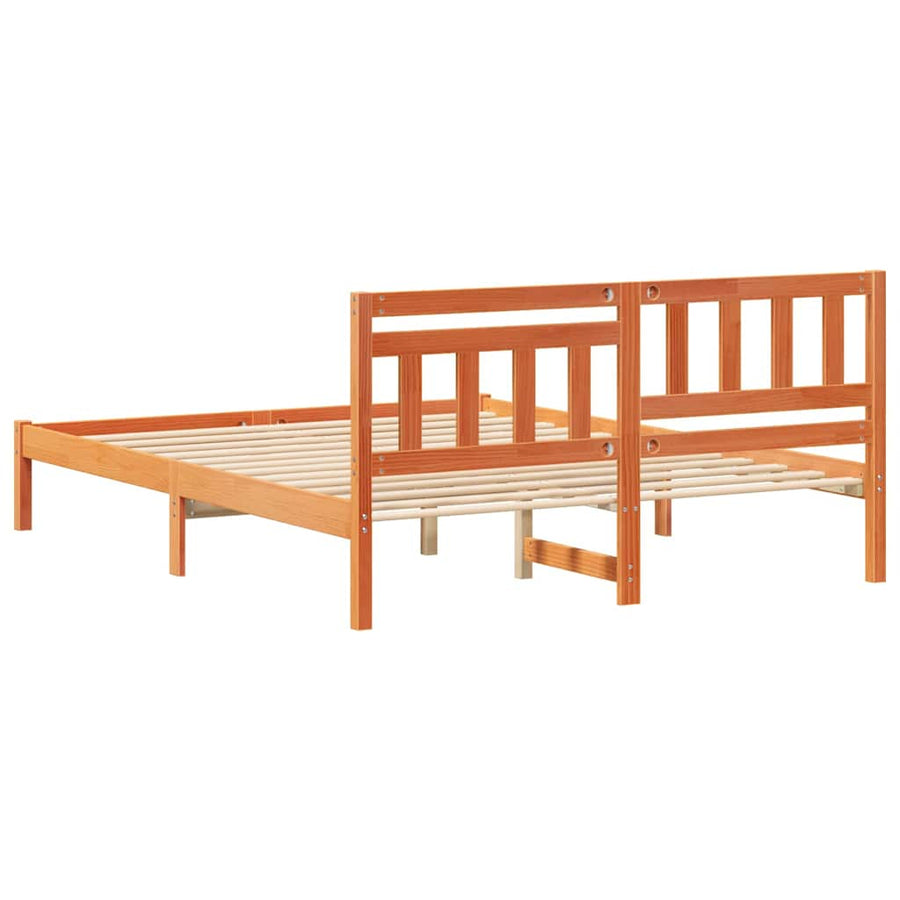 Bedframe Wasbruin 140 x 200 cm Massief grenenhout