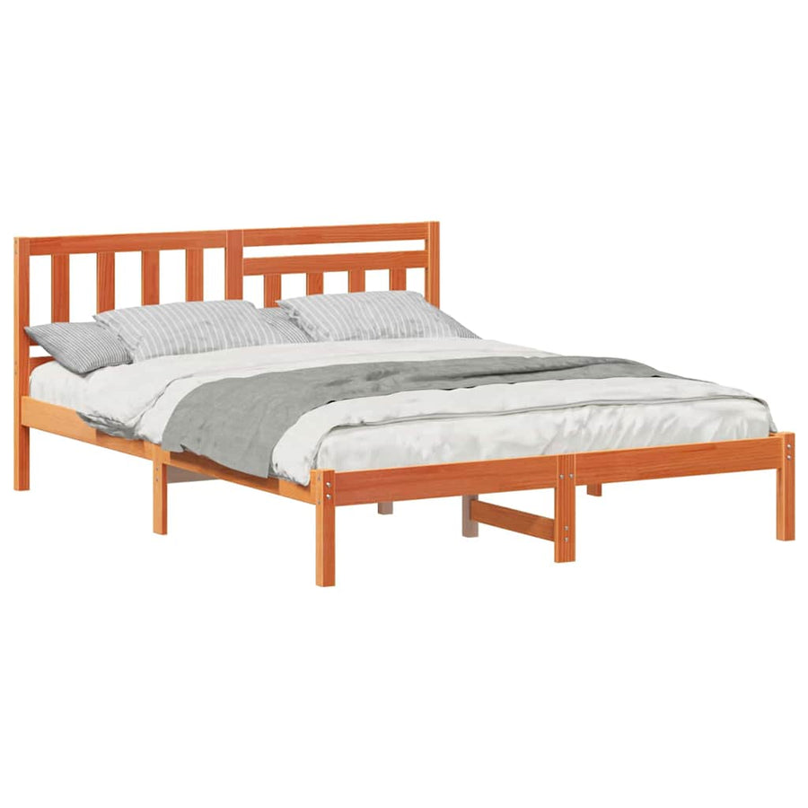 Bedframe Wasbruin 140 x 200 cm Massief grenenhout