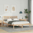 Bedframe massief grenenhout 120x200 cm bruin