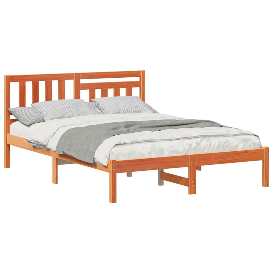 Bedframe Wasbruin 120 x 190 cm Massief grenenhout