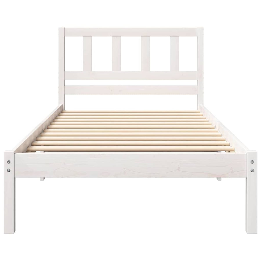 Bedframe met hoofdeinde Bruin 100 x 200 cm Massief grenenhout