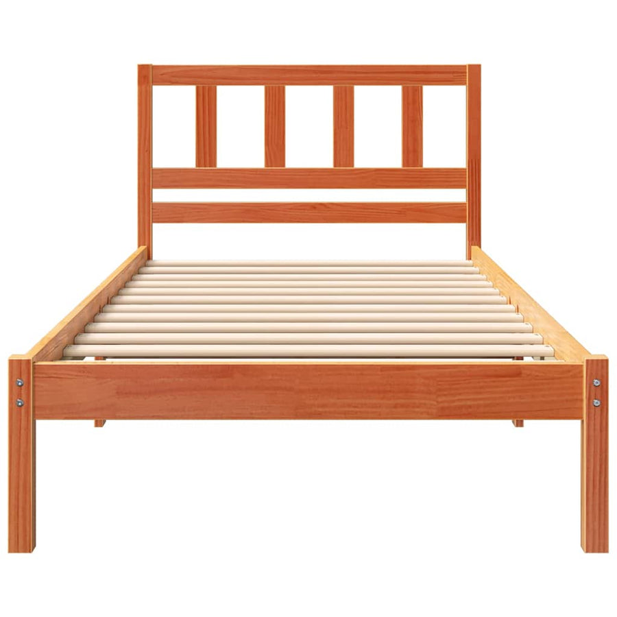 Bedframe Wasbruin 100 x 200 cm Massief grenenhout