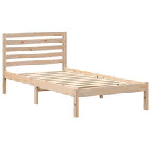 Bedframe met hoofdeinde Bruin 90 x 200 cm Massief grenenhout