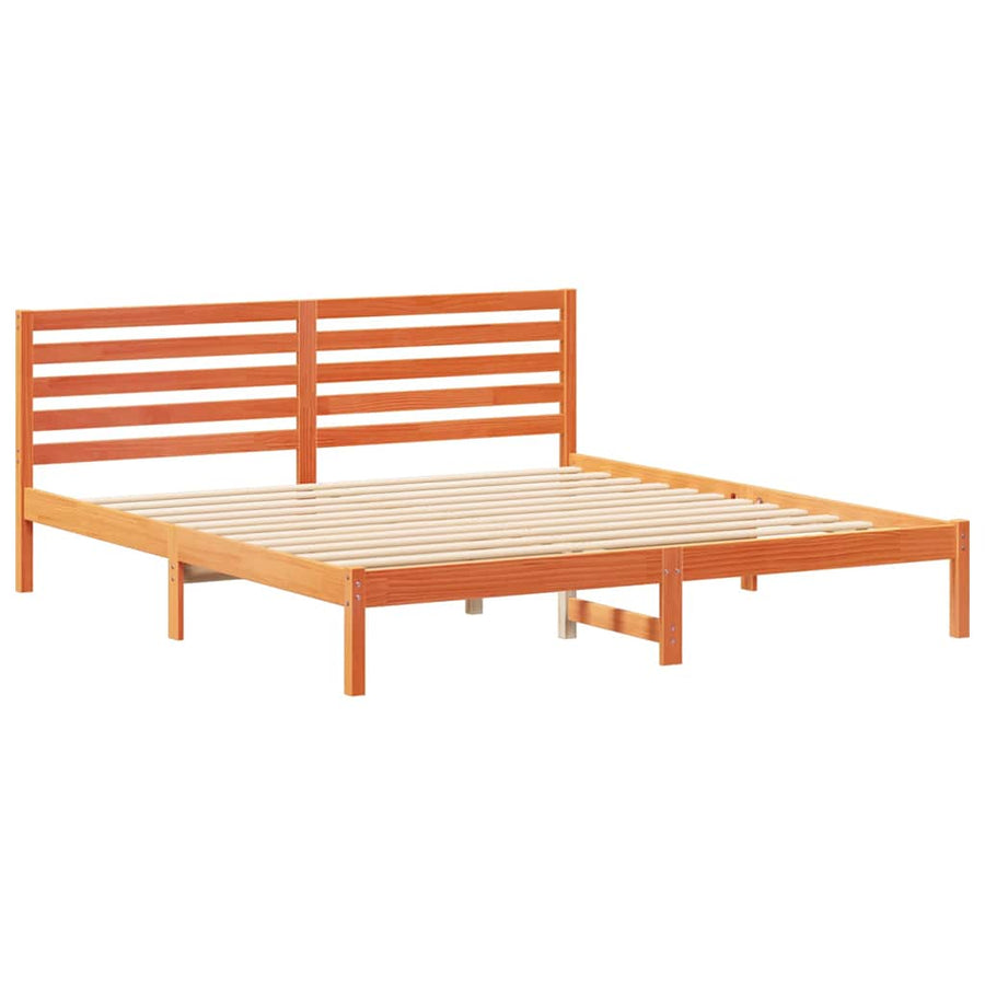 Bedframe Wasbruin 200 x 200 cm Massief grenenhout