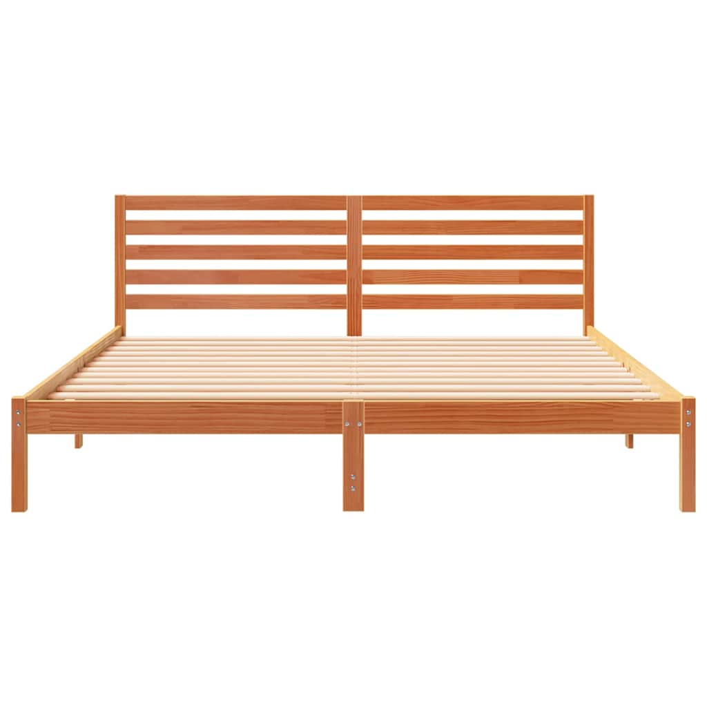 Bedframe Wasbruin 200 x 200 cm Massief grenenhout