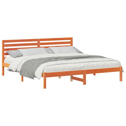 Bedframe Wasbruin 200 x 200 cm Massief grenenhout