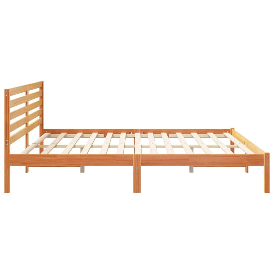 Bedframe Wasbruin 200 x 200 cm Massief grenenhout