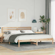 Bedframe massief grenenhout bruin 180x200 cm