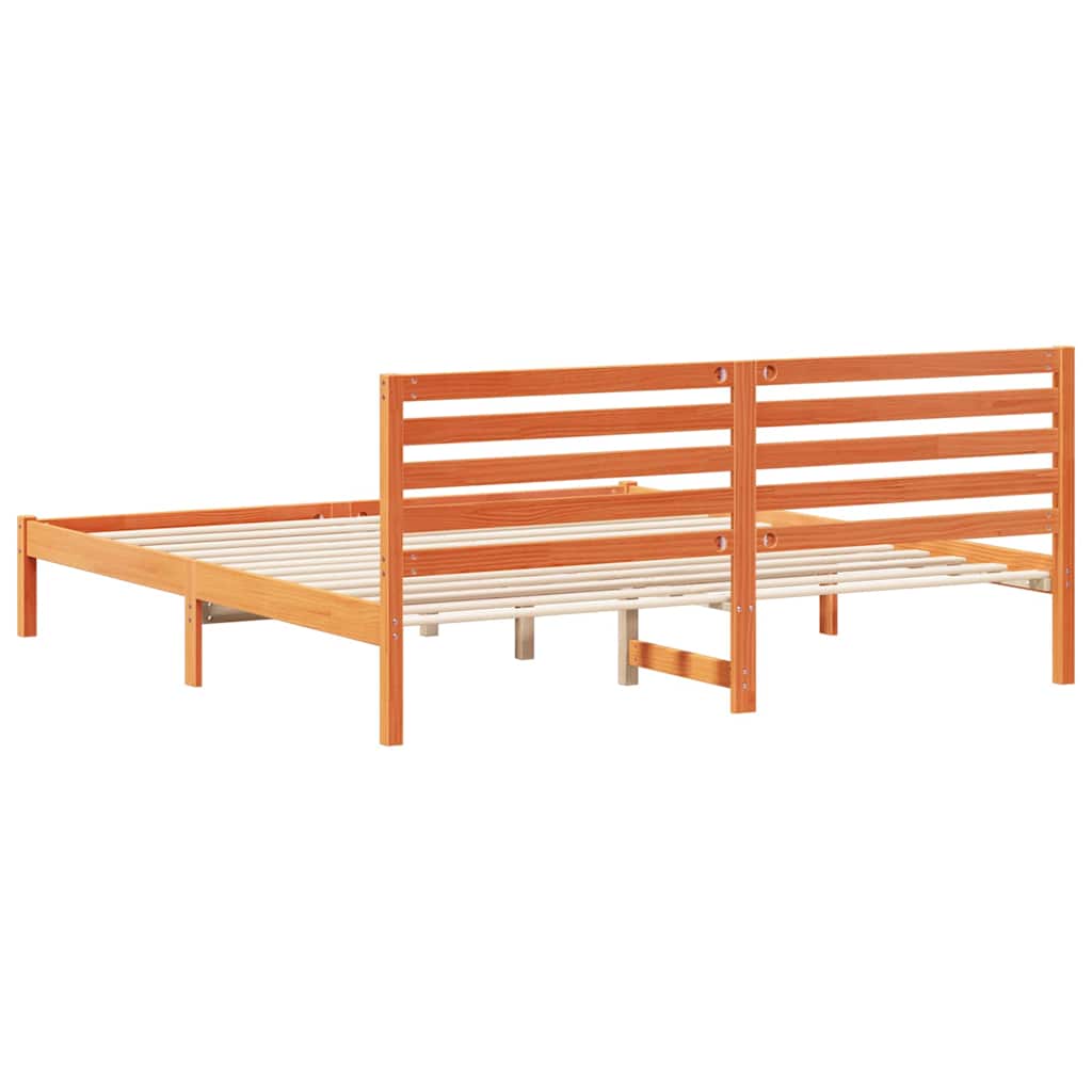 Bedframe Wasbruin 180 x 200 cm Massief grenenhout