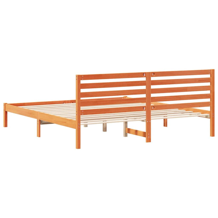 Bedframe Wasbruin 180 x 200 cm Massief grenenhout