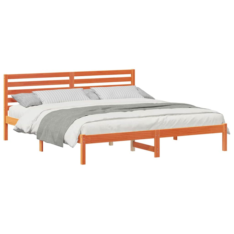 Bedframe Wasbruin 180 x 200 cm Massief grenenhout