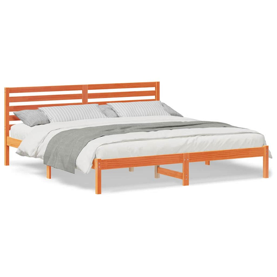 Bedframe Wasbruin 180 x 200 cm Massief grenenhout