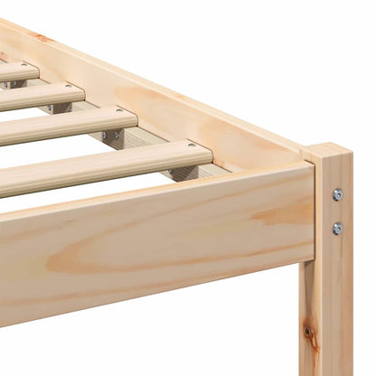 Bedframe met hoofdeinde Bruin 160 x 200 cm Massief grenenhout