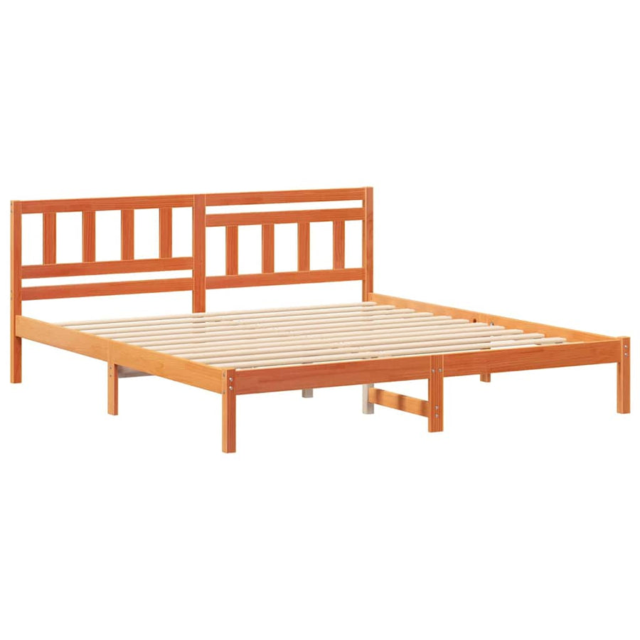 Bedframe Wasbruin 160 x 200 cm Massief grenenhout