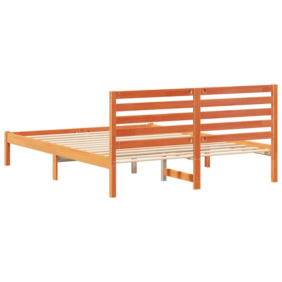 Bedframe Wasbruin 160 x 200 cm Massief grenenhout