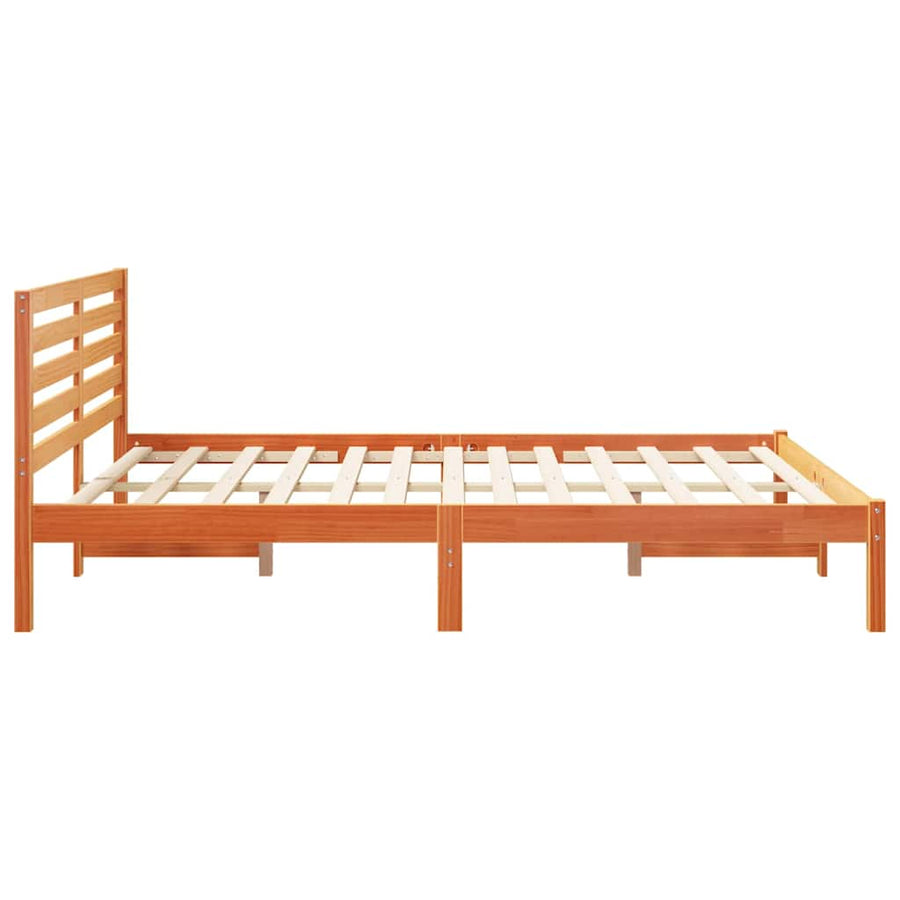 Bedframe Wasbruin 160 x 200 cm Massief grenenhout