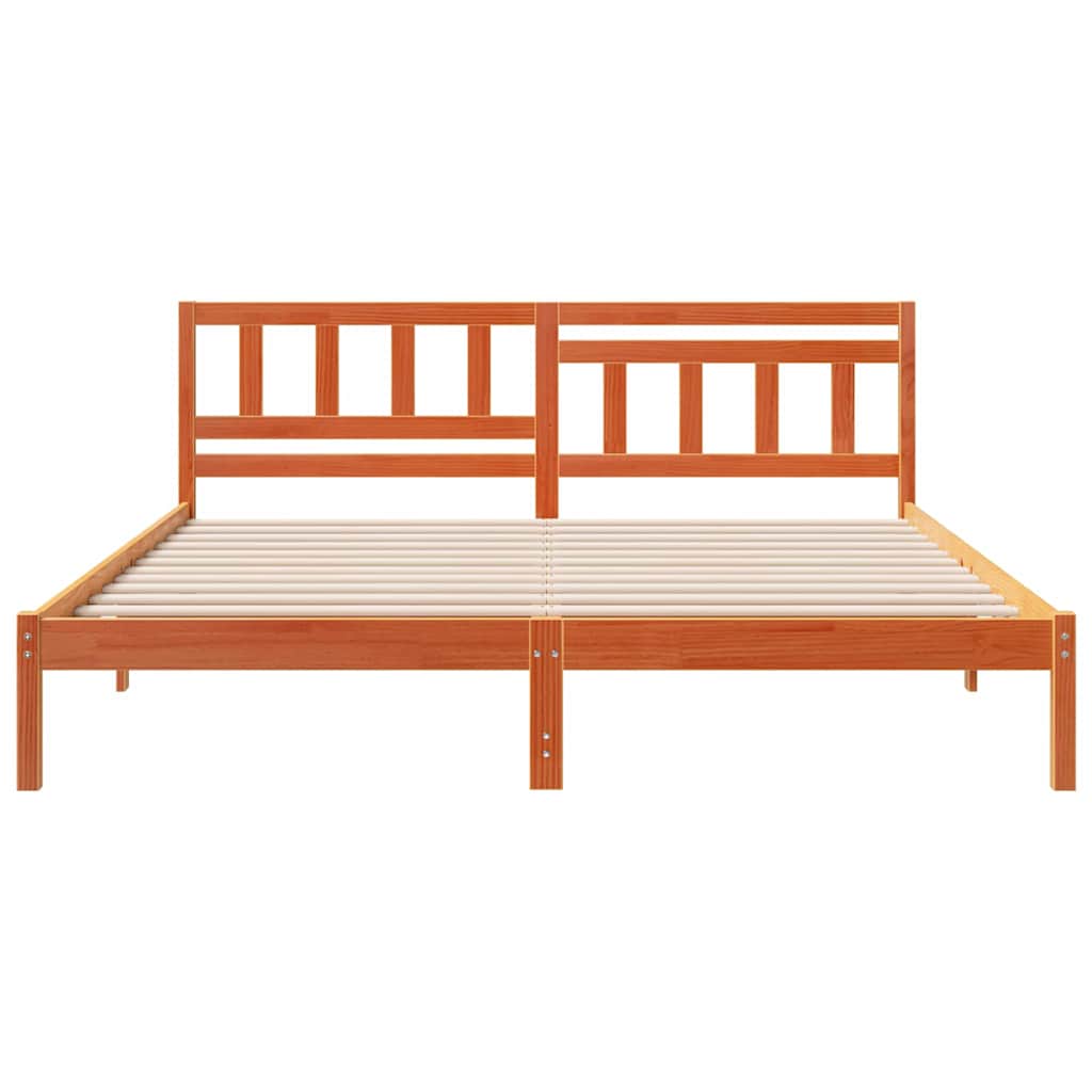 Bedframe Wasbruin 150 x 200 cm Massief grenenhout