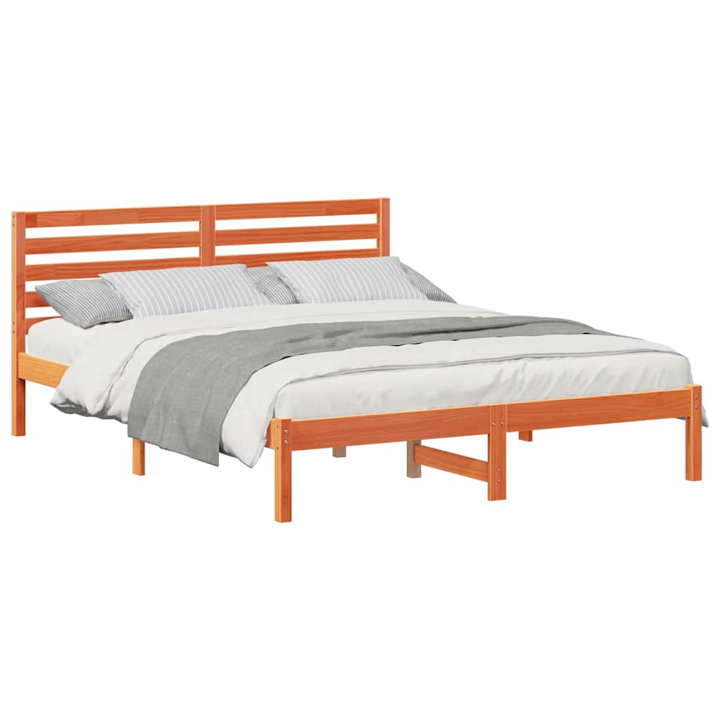 Bedframe Wasbruin 150 x 200 cm Massief grenenhout
