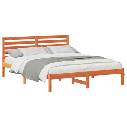 Bedframe Wasbruin 150 x 200 cm Massief grenenhout