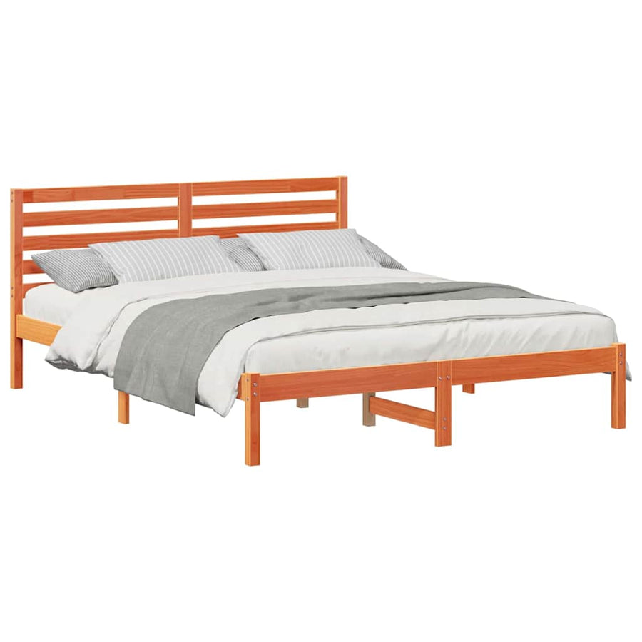 Bedframe Wasbruin 140 x 200 cm Massief grenenhout