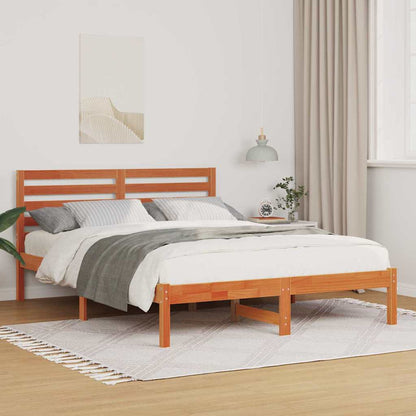 Bedframe Wasbruin 120 x 200 cm Massief grenenhout