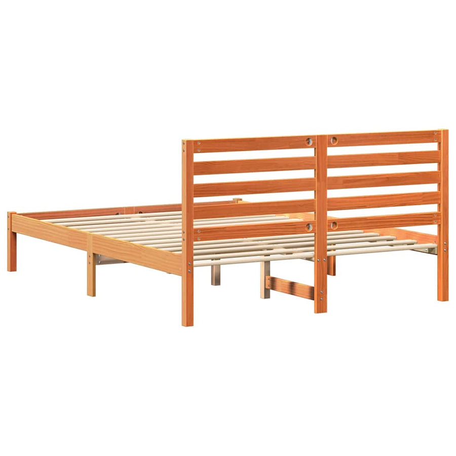 Bedframe Wasbruin 120 x 190 cm Massief grenenhout