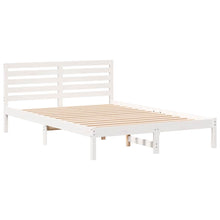 Bedframe met hoofdeinde Wit 140 x 210 cm Massief grenenhout