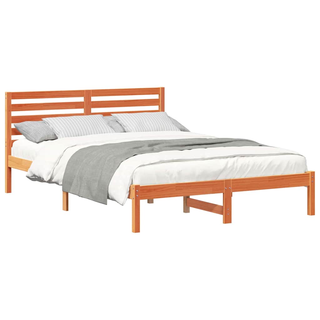 Bedframe Wasbruin 140 x 210 cm Massief grenenhout
