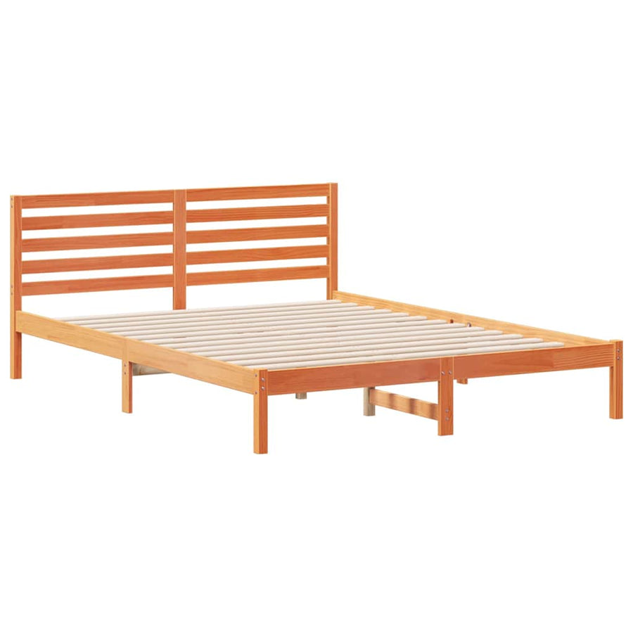Bedframe Wasbruin 160 x 210 cm Massief grenenhout
