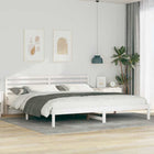 Bedframe 180x210 cm massief grenenhout wit