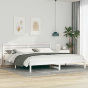 Bedframe 180x210 cm massief grenenhout wit