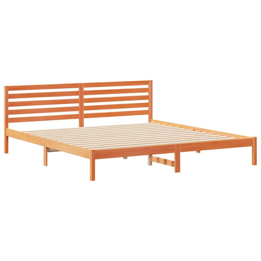 Bedframe Wasbruin 200 x 210 cm Massief grenenhout