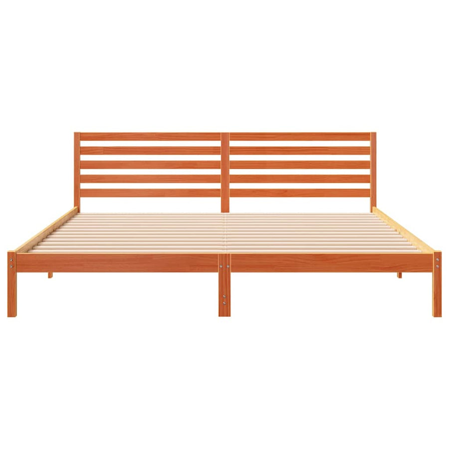 Bedframe Wasbruin 200 x 210 cm Massief grenenhout