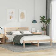 Bedframe massief grenenhout 140x220 cm bruin