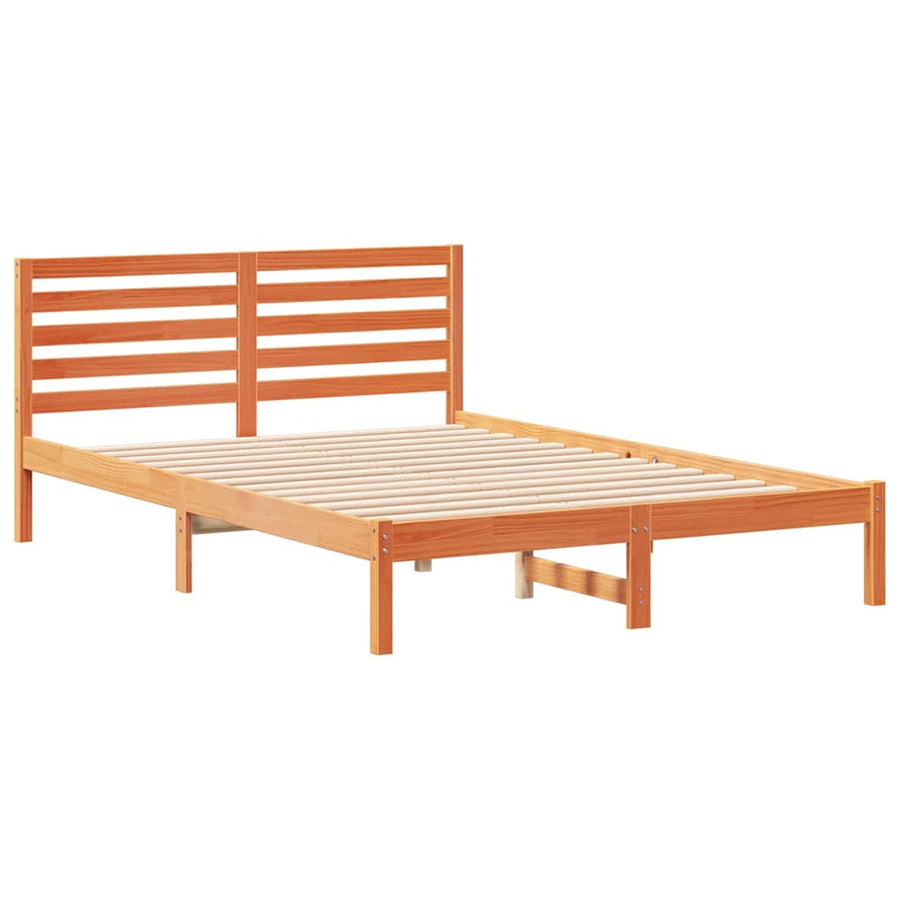 Bedframe Wasbruin 140 x 220 cm Massief grenenhout