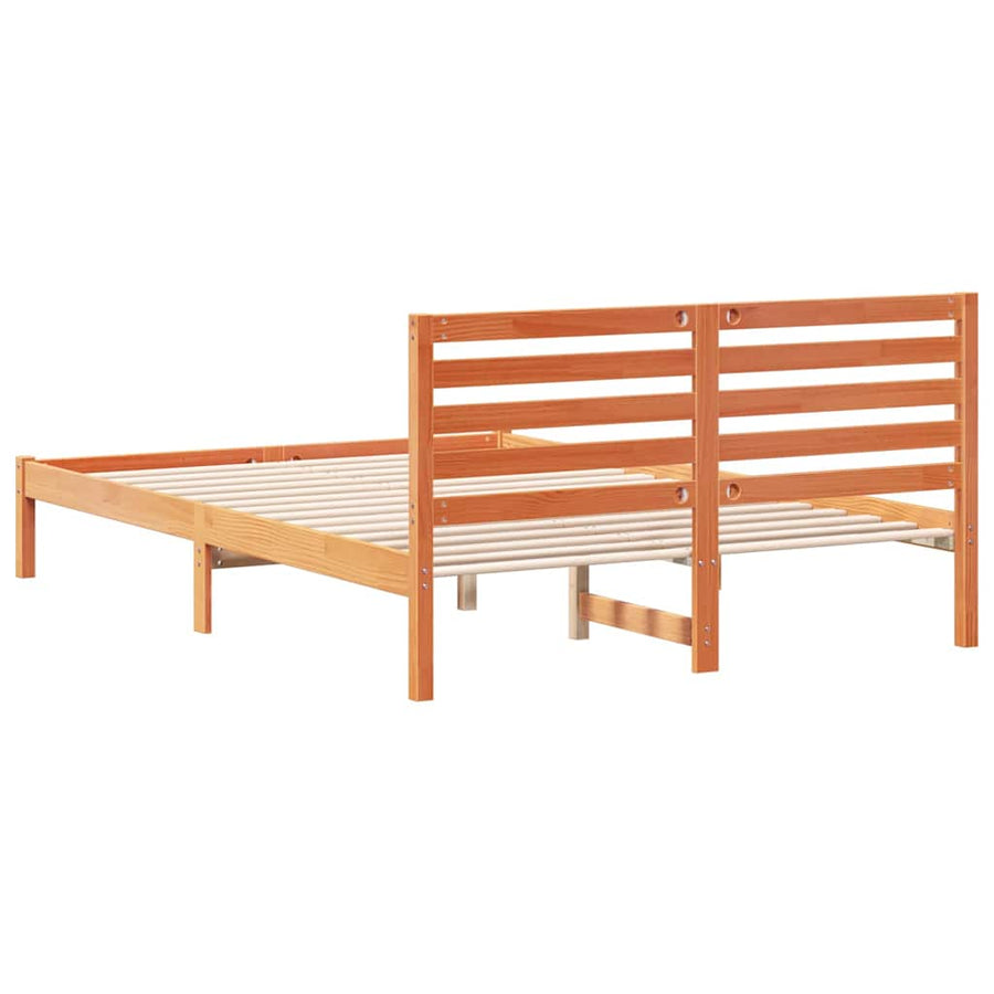 Bedframe Wasbruin 140 x 220 cm Massief grenenhout