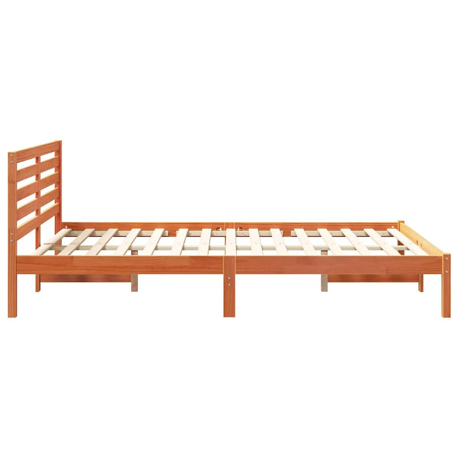 Bedframe Wasbruin 140 x 220 cm Massief grenenhout
