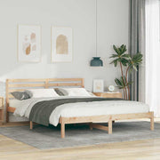 Bedframe 160x220 cm massief grenenhout bruin