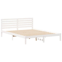 Bedframe met hoofdeinde Wit 160 x 220 cm Massief grenenhout