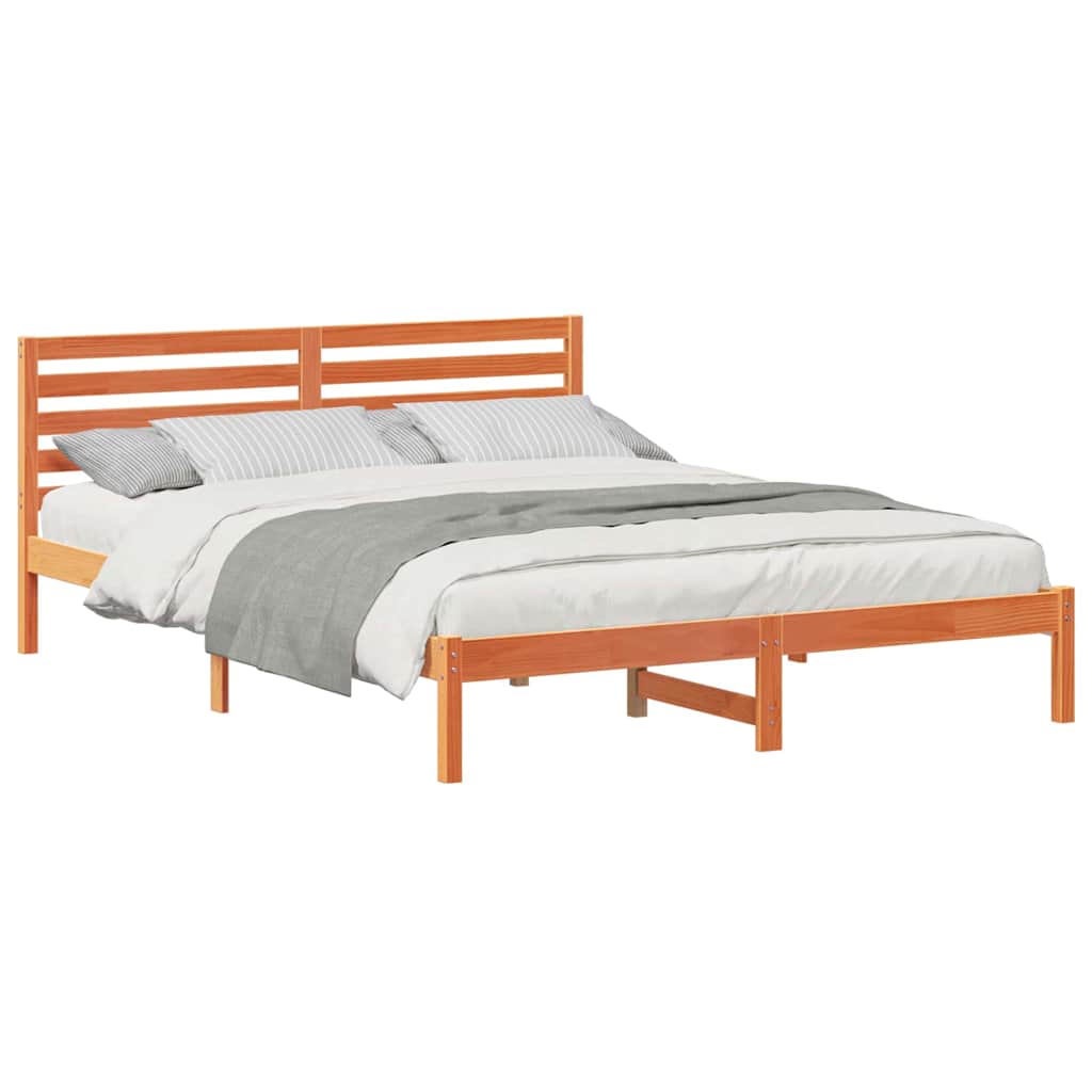 Bedframe Wasbruin 160 x 220 cm Massief grenenhout