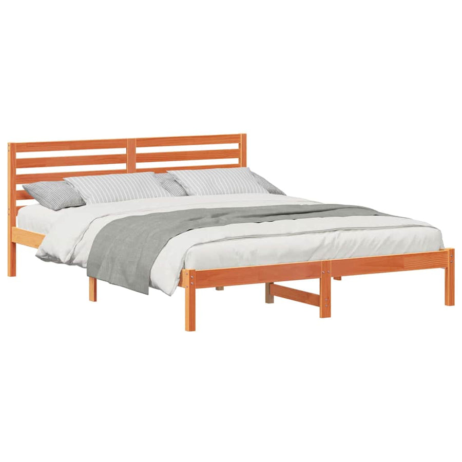 Bedframe Wasbruin 160 x 220 cm Massief grenenhout