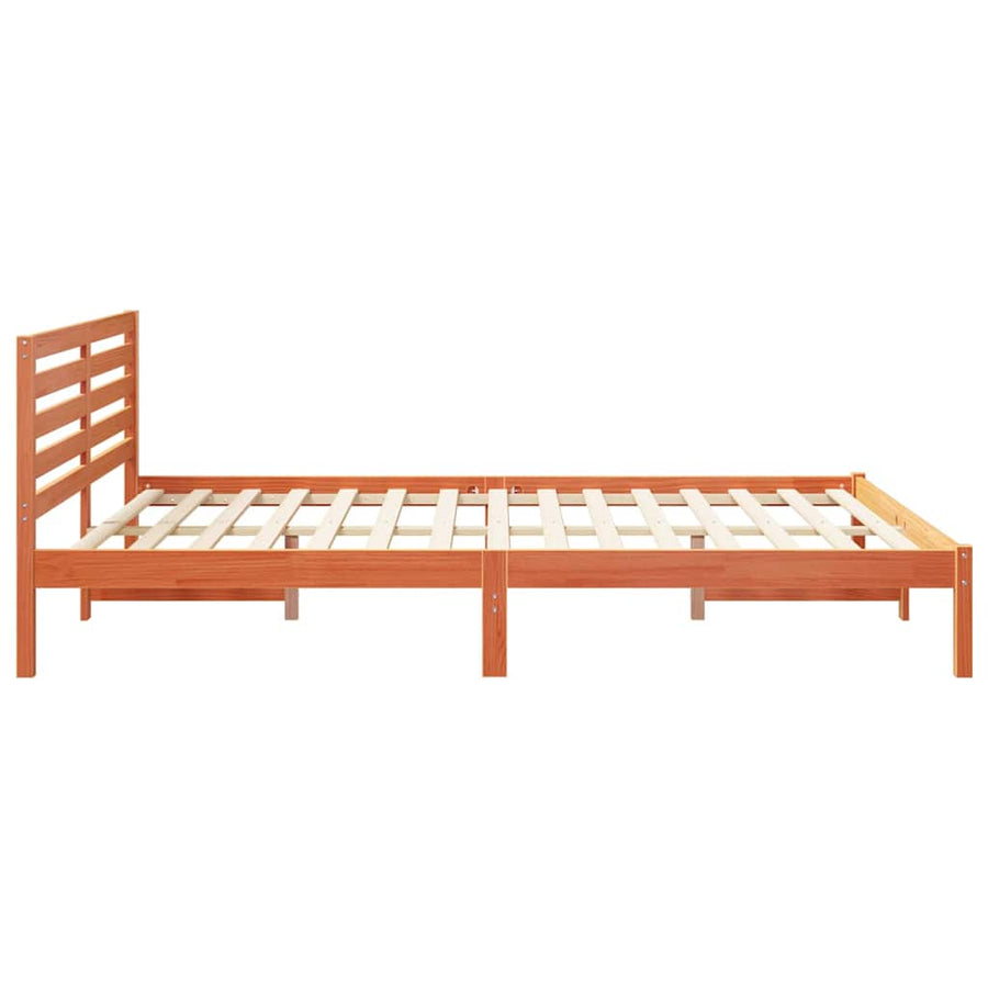 Bedframe Wasbruin 160 x 220 cm Massief grenenhout