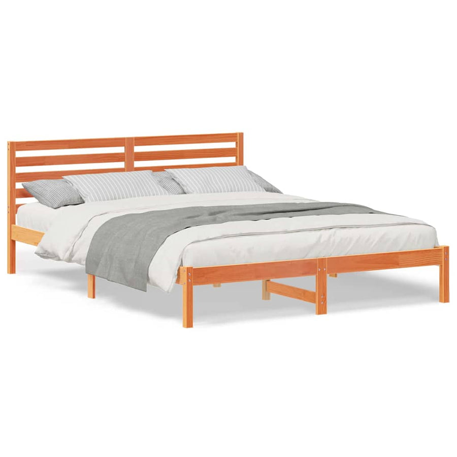 Bedframe Wasbruin 160 x 220 cm Massief grenenhout