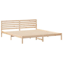 Bedframe met hoofdeinde Bruin 180 x 220 cm Massief grenenhout