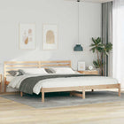 Bedframe massief grenenhout bruin 200x220 cm