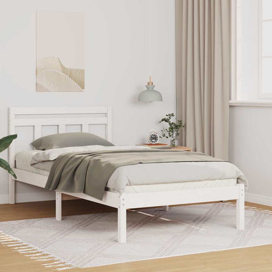 Bedframe Wit 80 x 200 cm Massief grenenhout