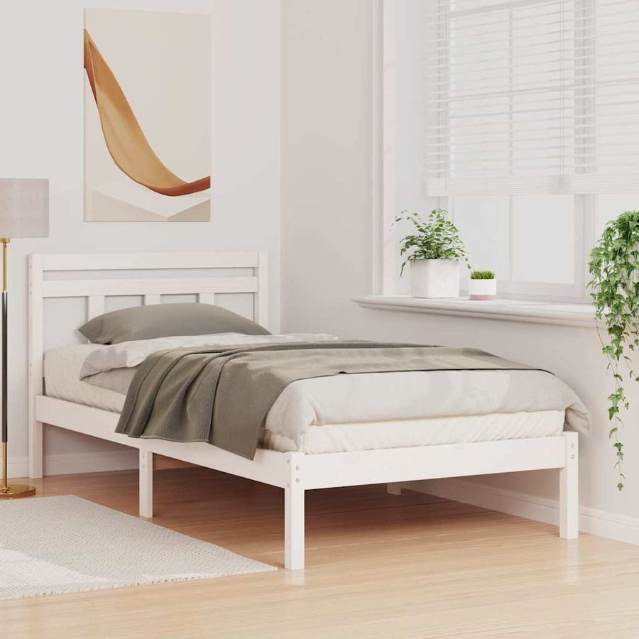 Bedframe Wit 80 x 200 cm Massief grenenhout