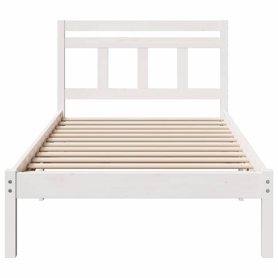 Bedframe Wit 80 x 200 cm Massief grenenhout