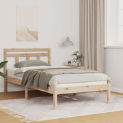 Bedframe 90x200 cm massief grenenhout bruin